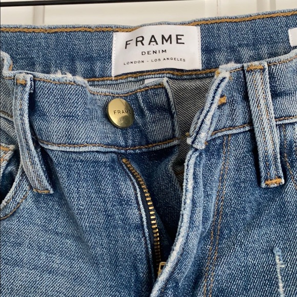 Frame denim distressed ankle length jeans.size 25 - Picture 2 of 4